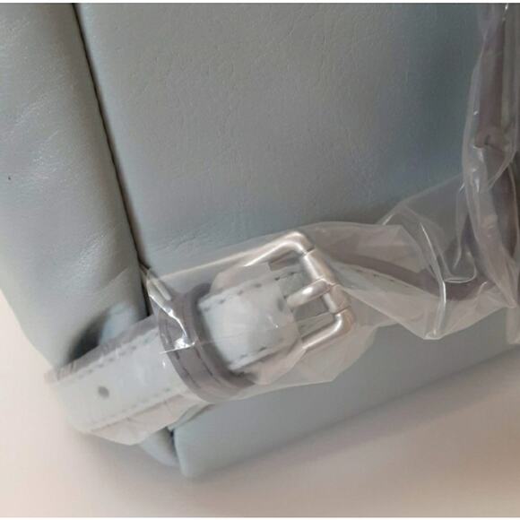 Vera Bradley Small Backpack Genuine Leather Carryall Quilted Dusty Blue NWT - Picture 8 of 13